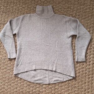 Madewell Women's Beige Merino Wool Alpaca Blend Turtleneck Sweater